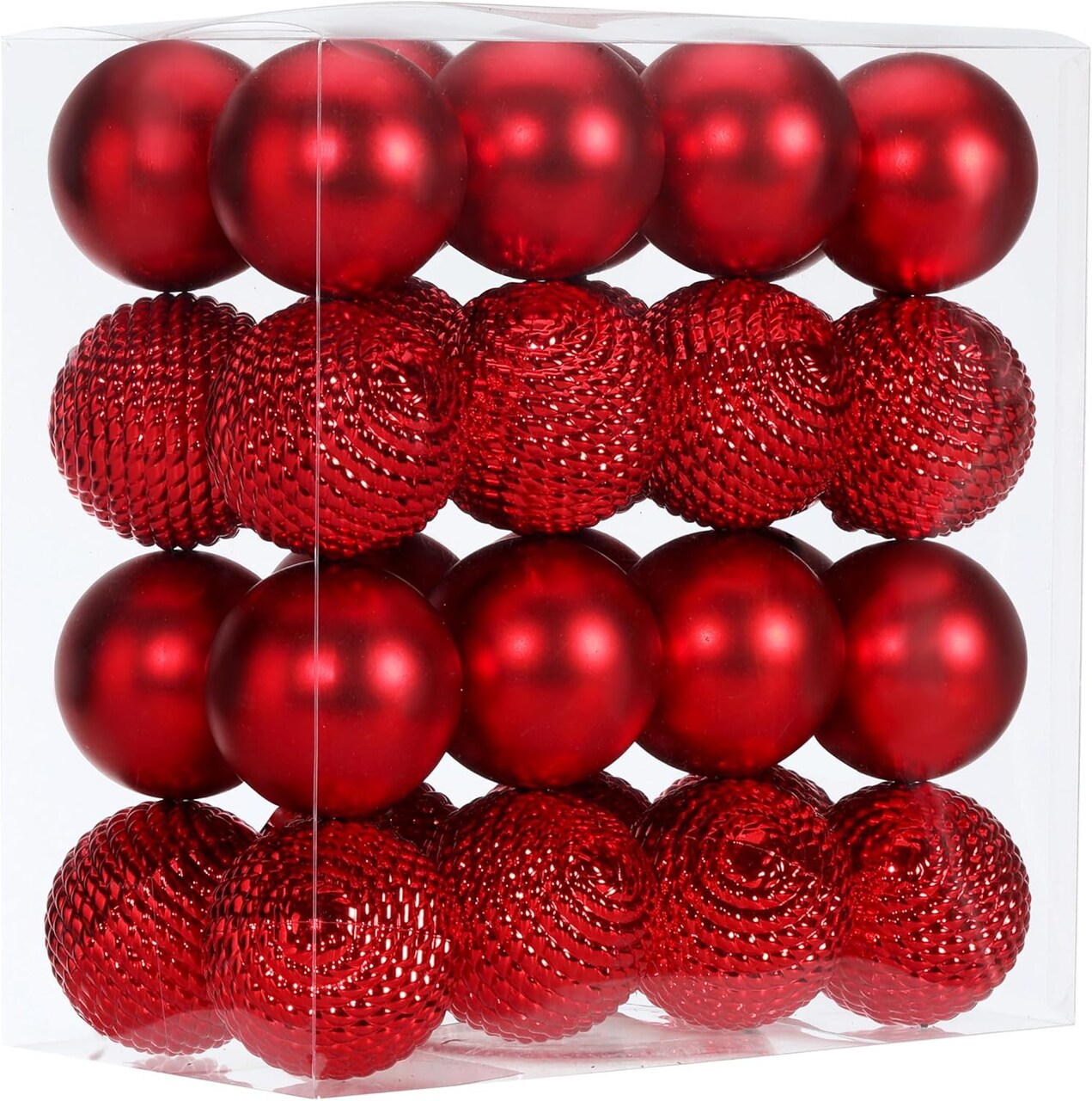 Christmas Balls Ornaments Set,2.36" 32 pcs Hanging Shatterproof Christmas Decoration Ball Ornaments for Xmas Tree,Holiday Christmas Party (Red)